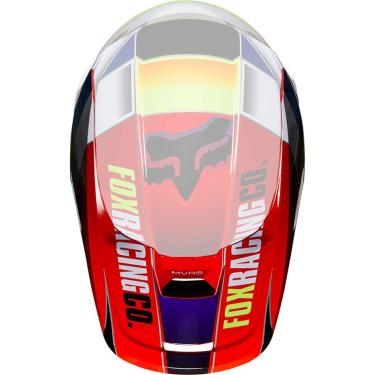 Imagem de Pala Para Capacete Fox V1 MVRS Yorr Blu/Red GG/3G