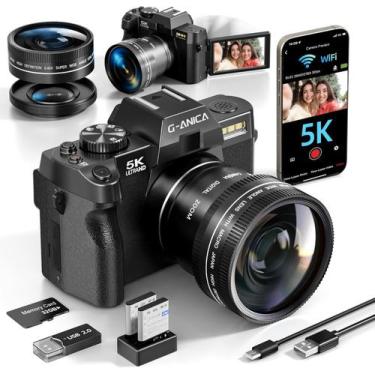 Imagem de Câmera digital G-Anica 5K 48MP/60FPS com controle WiFi de vídeo 32GB