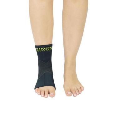 Imagem de Tornozeleira Termocompressão Cintas Cruzadas Preto M Bc0710B - Mercur