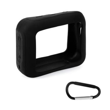 Imagem de Capa Silicone para GO 4 Alto-falante Bluetooth, Estojo Resistente a Choques com Mosquetão Capa Protetora à Prova d'Água para GO 4 Acessórios Alto-falante Bluetooth Portátil (Preto)