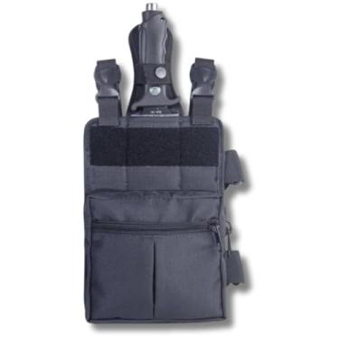 Imagem de Embornal Tático Porta Faca Militar Ripstop 8L Resistente Ajustável Perna Cinto Outdoor Missões Aventura Segurança (Preto)