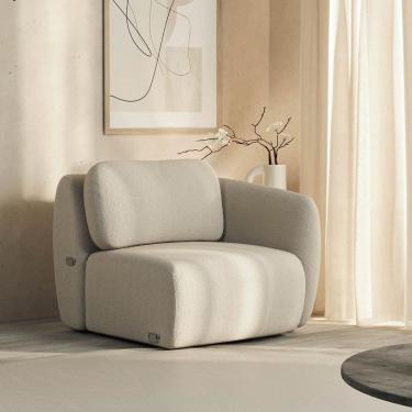 Imagem de Sofá Modular 80cm com Braço Direito Orla Cabecasa Madeiramadeira Espuma do Mar