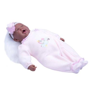 Imagem de Boneca Bebê Coleção Ninos Reborn Com Boca Aberta Negra