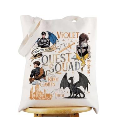 Imagem de WZMPA Bolsa de mão Dragon Wing inspirada em Dragon Rider presente Quest Squad Bolsa de compras Dragon Wing Merch, Quest Squad Tg, Large