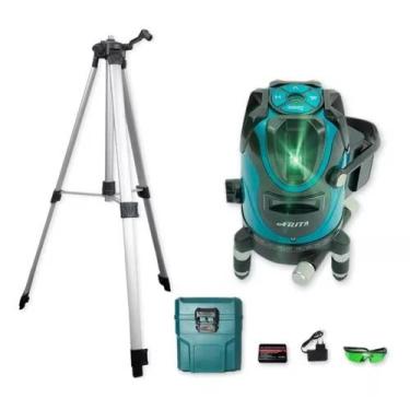 Imagem de Nível Laser Arita 05 Linhas Verde Recarregável com tripé