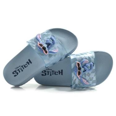 Imagem de Chinelo Slide Infantil Grendene Stitch 23285, Azul, 29