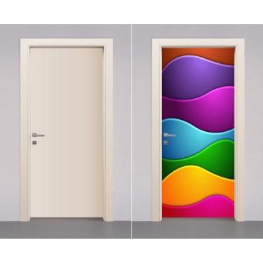 Imagem de Adesivo Envelopamento Decorativo Para Porta Cores Colorido