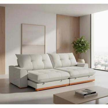 Imagem de Sofá Argo Veludo 290 cm B25cm Meu Sofá Online, B026 VELUDO PRATA