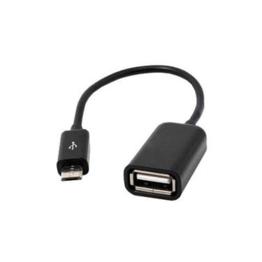 Imagem de CABO ADAPTADOR MICRO USB MACHO USB FÊMEA V8 OTG SMARTHPHONE = OTG MICRO USB 5 PINOS = 10CM