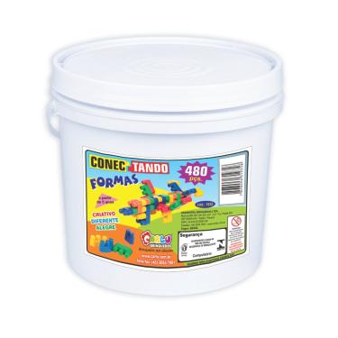 Imagem de Blocos de Montar - Conectando Formas - 480 Peças - PVC - 1935 - Carlu
