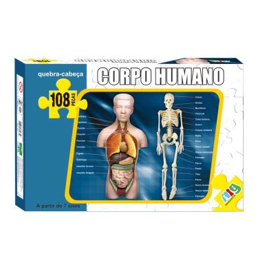 Imagem de Quebra-Cabeça - Corpo Humano - 108 peças - NIG