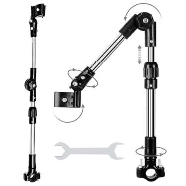 Imagem de Suporte de guarda-chuva ajustável para pátio ao ar livre, chaves universais, suporte de guarda-chuva para cadeira de rodas, carrinho de golfe, cadeira de praia, bicicleta, arquibancada