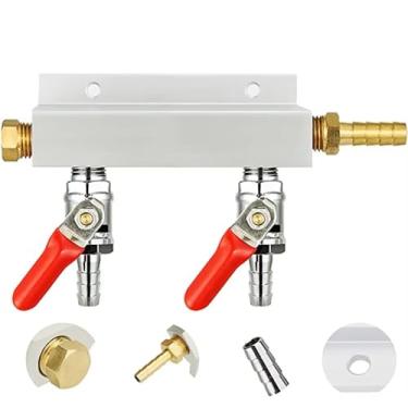 Imagem de Desviador De Gasoduto, Regulador De Gás Caseiro 5/16" Conexão Farpada Com Válvula De Retenção Para Fabricação De Cerveja E Vinho 2/3/4 Vias(2 way)