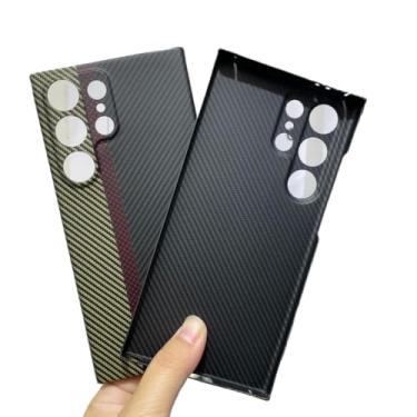 Imagem de Waillynice Capa de fibra de carbono original para Samsung Galaxy S24 Ultra Antiqueda de fibra de aramida Design Capa S24ultra (600D Colorido), para S24 Ultra)