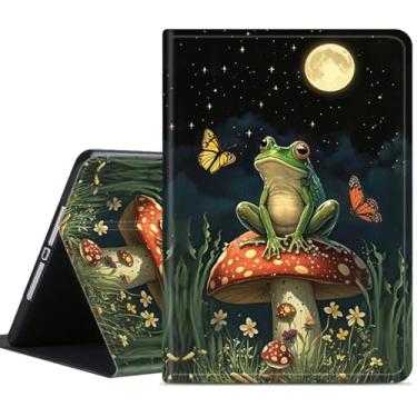 Imagem de Compatível com iPad Air 11 polegadas M3 M2 2025/2024 7ª/6ª geração e Air 5ª/4ª geração 2022/2020 com suporte para lápis, sapo cogumelo borboleta