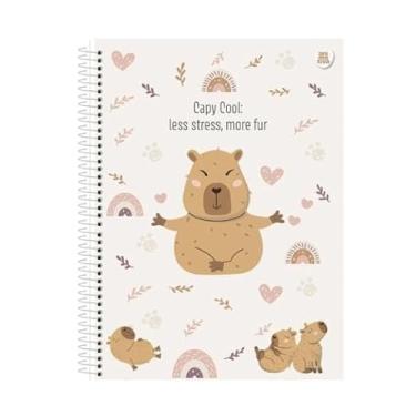 Imagem de Caderno Universitario Capycuties Capivara espiral - 1 matérias, 160 folhas (branco e capivara)