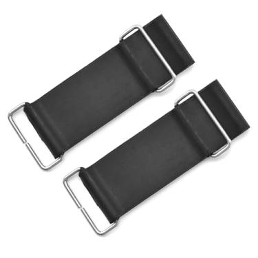 Imagem de Pulseira de caixa de bateria de 2 peças para Kawasaki Ninja Mule 1985-2020, substitui a pulseira de bateria de borracha durável 92072-1176 por anéis de metal