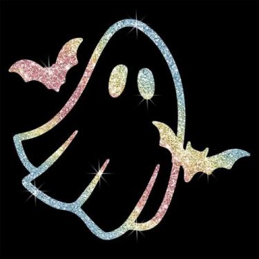 Imagem de Adesivo de decalque brilhante brilhante de PVC autoadesivo fantasma brilhante para carros, laptops, motocicletas, parede, janela, bagagem, capa de arranhão, porta multisuperfície (colorido)