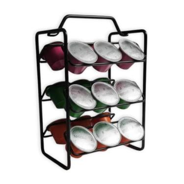 Imagem de TEDFY Organizador Suporte para Cápsulas de Café – compatível com Nespresso®*, Preto, Capacidade 18 Cápsulas