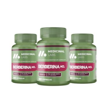 Imagem de KIT 3 BERBERINA HCL 1500MG 60 CAPSULAS - MEDICINAL LABS