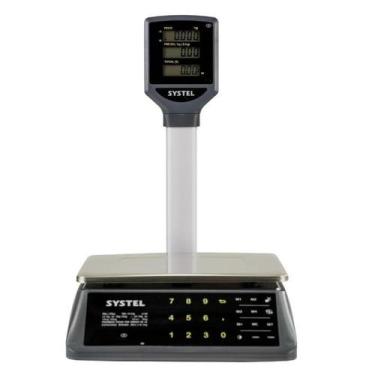 Imagem de Balança Comercial Digital Systel 35kg C Torre Selo Inmetro Preto