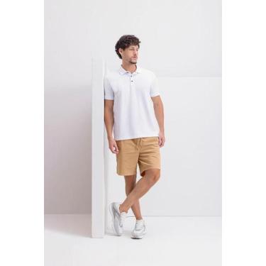 Imagem de Camisa polo masculina em piquet comfort Essendi - M, G, Branco