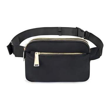 Imagem de Pochete impermeável ajustável para corrida, viagem, trilhas, 1 bolsa de cinto para mulheres e homens, Preto, One Size, Tendência