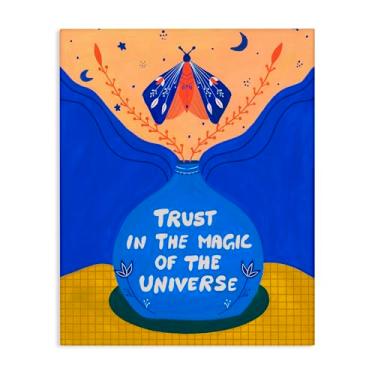 Imagem de Stupell Industries Arte de parede em tela Trust In Magic Of Universe, design de Nabeela Rumi, 20 x 16