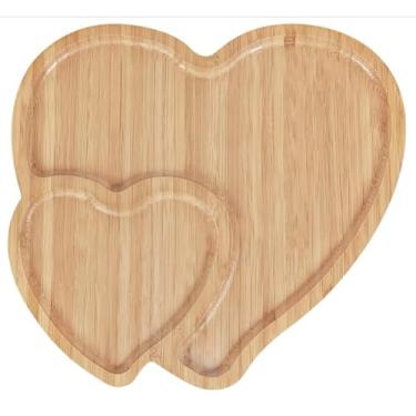 Imagem de Tábua de charcutaria em forma de coração, tábua de cortar coração, bandeja de servir para queijos para dia dos namorados, acessórios de cozinha, 27 cm C x 27 cm L