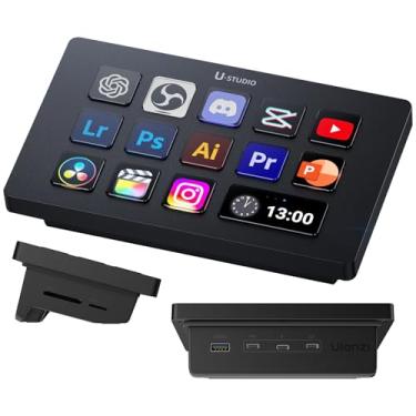 Imagem de ULANZI Teclado controlador D200H 7 em 1 Deck U-Studio Stream, 14 teclas LCD, 13 teclas macro personalizáveis para controlar aplicativos e software, acionar ações em OBS, Twitch, YouTube, para Mac/PC