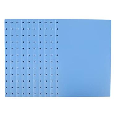 Imagem de Capa para notebook discbound 10 peças espessada textura fosca capa de diário com buraco de cogumelo azul para scrapbook faça você mesmo livros de folhas soltas de plástico 30 cm x