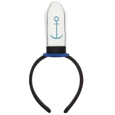 Imagem de mqajdv Tiara com chapéu de marinheiro – Chapéu de fantasia de marinheiro da Marinha para festas, Halloween, vestido e eventos temáticos náuticos para homens e mulheres