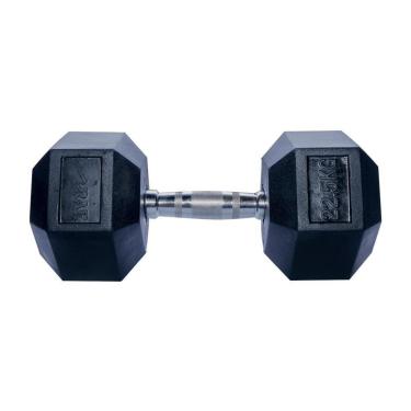 Imagem de Halter Dumbell Emborrachado Sextavado Cromado Rae - 22,5kg-Unissex
