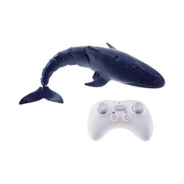 Imagem de Brinquedo Robô Tubarão RC Para Crianças Manta 24G Barco Elétrico Para 