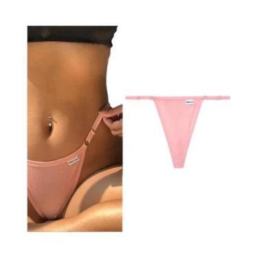 Imagem de Calcinhas Sexy De Algodão Para Mulheres, Cintura Ajustável, Baixa, Cor