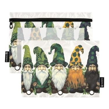 Imagem de Wassud Garden Gnomos Pacote com 2 Pastas de Fichário Pastas de Bolso com 3 Furos, Pasta Organizadora de Fichários para Casa, Escritório