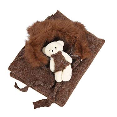 Imagem de Generic Adereços para Fotos de Recém-nascidos, Lindo Chapéu de lã de tricô, Conjunto de Fantasia de Brinquedo para Fotografia de bebê (#12)