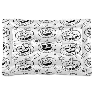 Imagem de Wassud Cama de cachorro desenhada à mão para cães pequenos, lavável, impermeável, para viagem, para animais de estimação, portátil, com fundo antiderrapante para ambientes internos e para dormir, 91 x