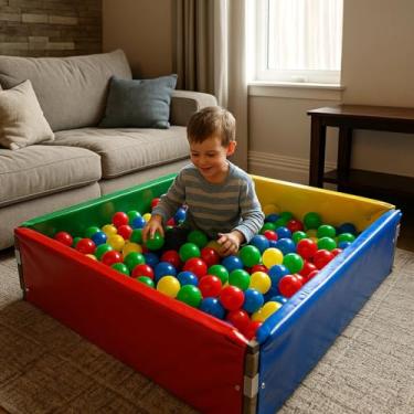 Imagem de Cercadinho de Bolinhas Infantil 1m x 1m - Play Brinquedo