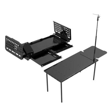 Imagem de Plataforma de integração de equipamento de porta-malas para Bronco, compartimento de porta-malas de liga de alta qualidade Al-Mg Plataforma integrada com suportes de engate, organizador multifuncional