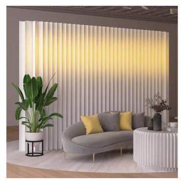 Imagem de Room divider Divisor de sala de acordeão de papel, tela de partição de privacidade móvel independente, pode emitir luz(5X1.8M/16.4X5.9FT)