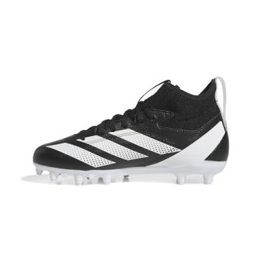 Imagem de adidas Tênis de futebol unissex infantil Adizero Impact.2 Spark, Preto/branco/preto, 1 Little Kid