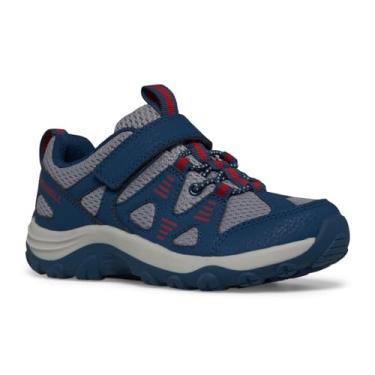 Imagem de Merrell Tênis de caminhada unissex infantil Trail Chaser 2 (criança pequena), Azul-marinho/vermelho, 5 Big Kid