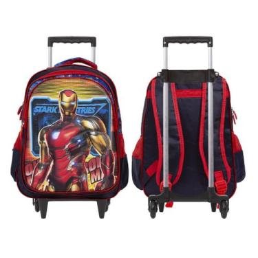 Imagem de Mochila Infantil Escolar Homem De Ferro Rodinha Reforçada - TOYS 2U