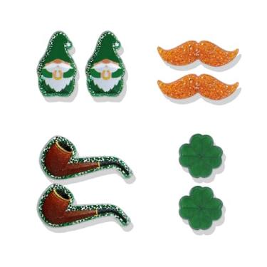 Imagem de 3 peças de brincos de Natal para mulheres, brincos modernos e fofos de pão de gengibre, acessórios de Natal, conjunto variado, joias de festa, fantasia, Medium, Liga de aço, Sem pedra preciosa