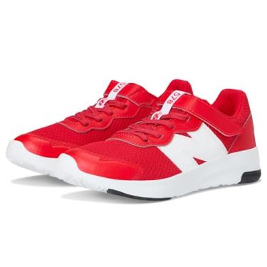Imagem de New Balance Tênis de corrida unissex infantil Dynasoft 578 V1 com gancho e laço, Verdadeiro vermelho/branco, 14