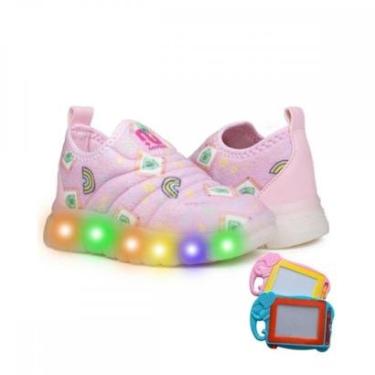 Imagem de Tenis Novopé 99001304 4668 Led Lousa Magica Menina Infantil-Feminino
