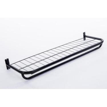 Imagem de Arara De Parede Com Prateleira De 1,00 x 0,30 Cm - NOVALOJA, Branco