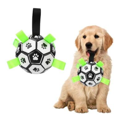 Imagem de Brinquedo Interativo De Futebol Para Cães De 15cm Com Alças Para Pegar