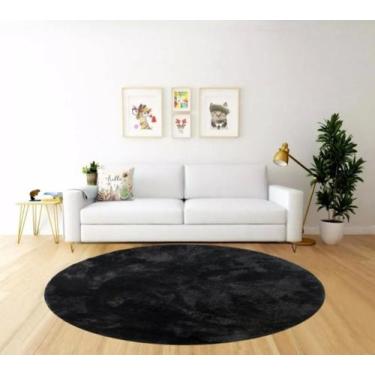 Imagem de Tapete redondo 2,00x2,00 apolo não escorrega toque macio moderno otima